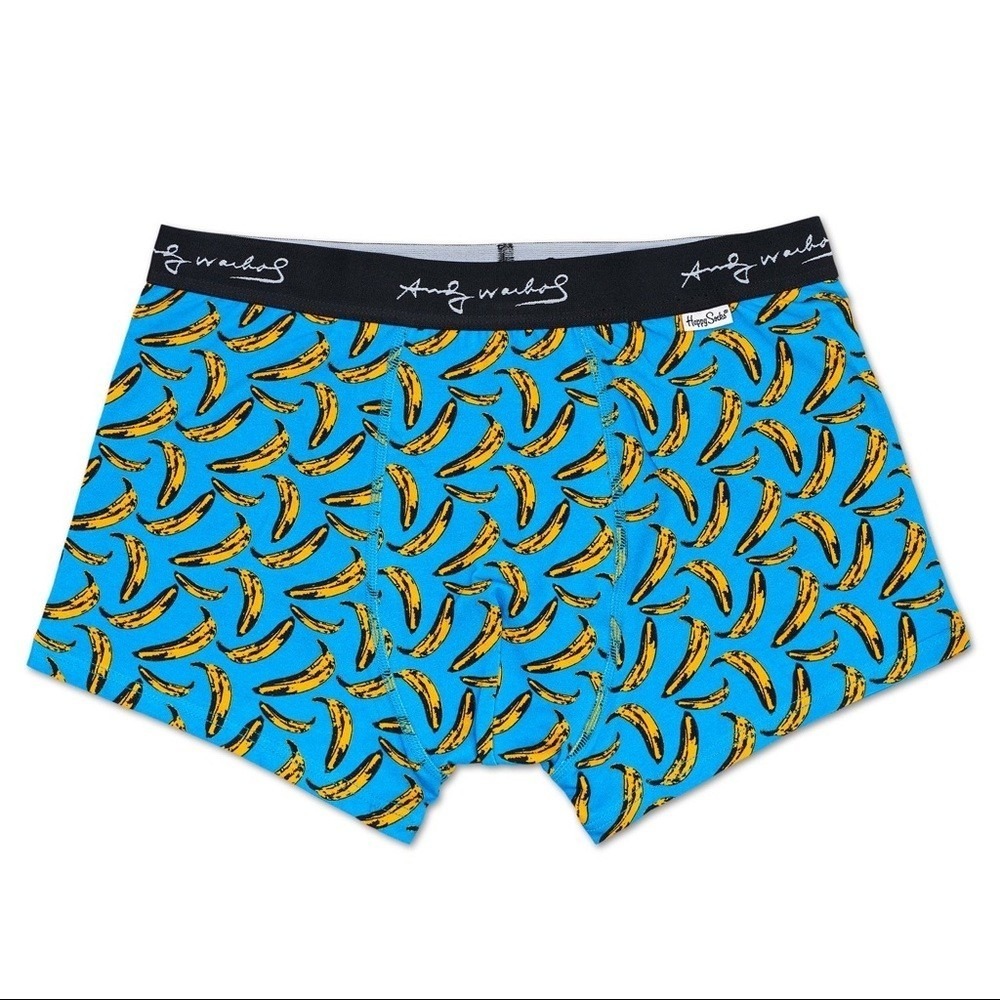 Andy Warhol Men's Boxer Briefs Banana Happy Socks Size XL